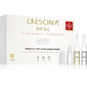 Crescina Transdermic 500 Re-Growth and Anti-Hair Loss tratament pentru stimularea creșterii părului și anti-cădere pentru barbati - imagine 2